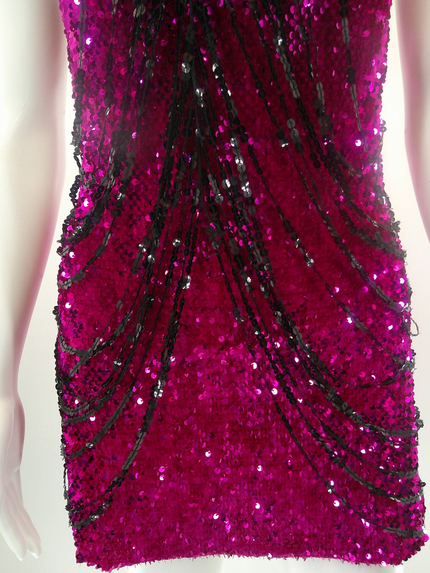 Pre-Owned Costume Small Adult Pink Art Stone 0564 Jazz Tap Musical Theater Flapper Sequin Fringe Halter