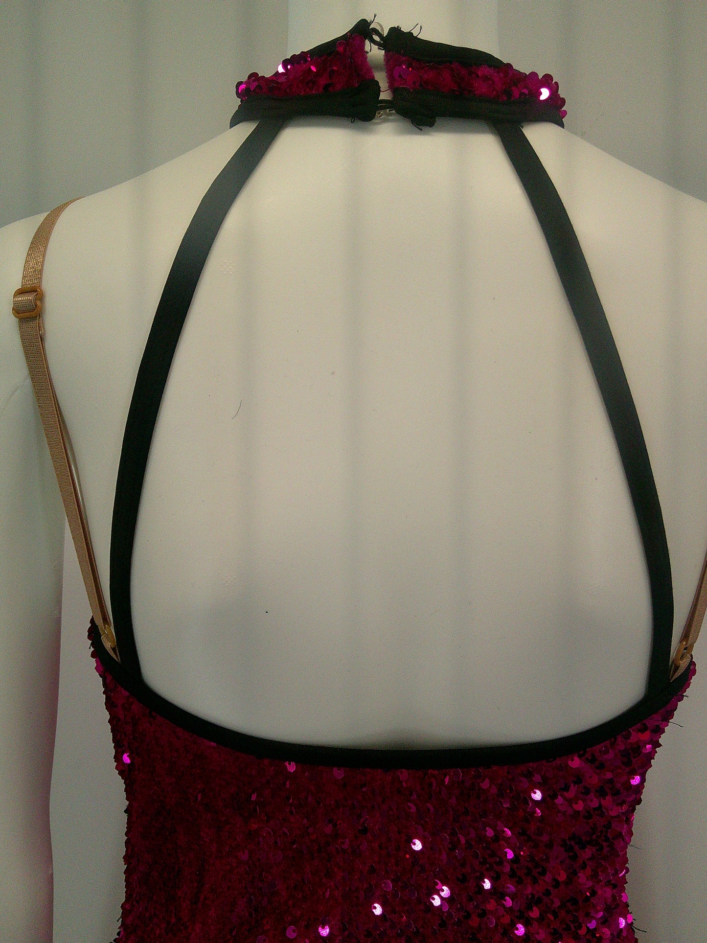 Pre-Owned Costume Small Adult Pink Art Stone 0564 Jazz Tap Musical Theater Flapper Sequin Fringe Halter