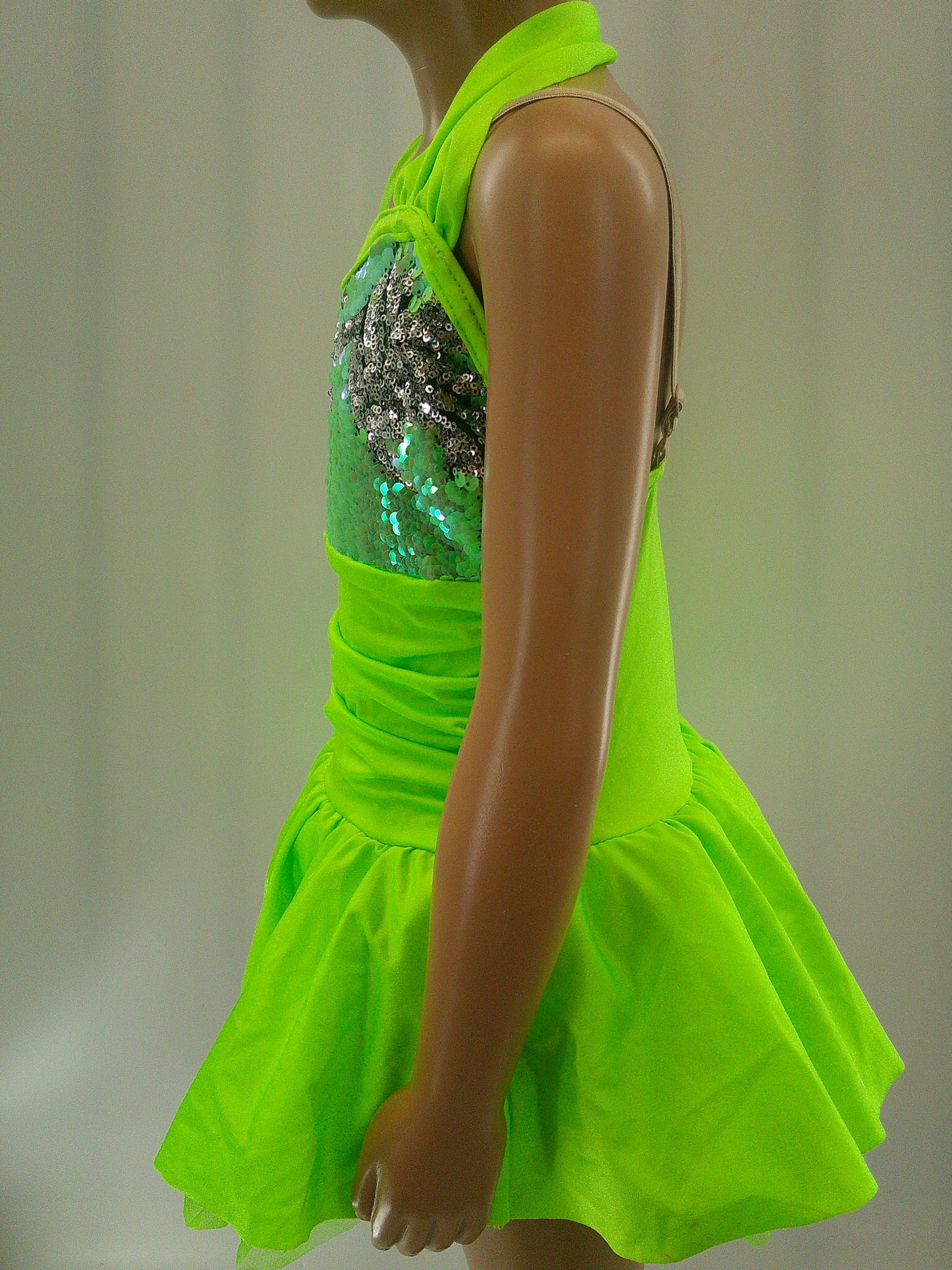 Pre-Owned Costume Medium Child Green Costume Gallery 17300 Jazz Tap Clogging Musical Theater Dress Sequin