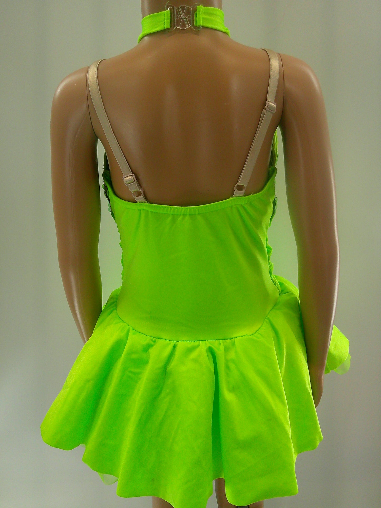 Pre-Owned Costume Medium Child Green Costume Gallery 17300 Jazz Tap Clogging Musical Theater Dress Sequin