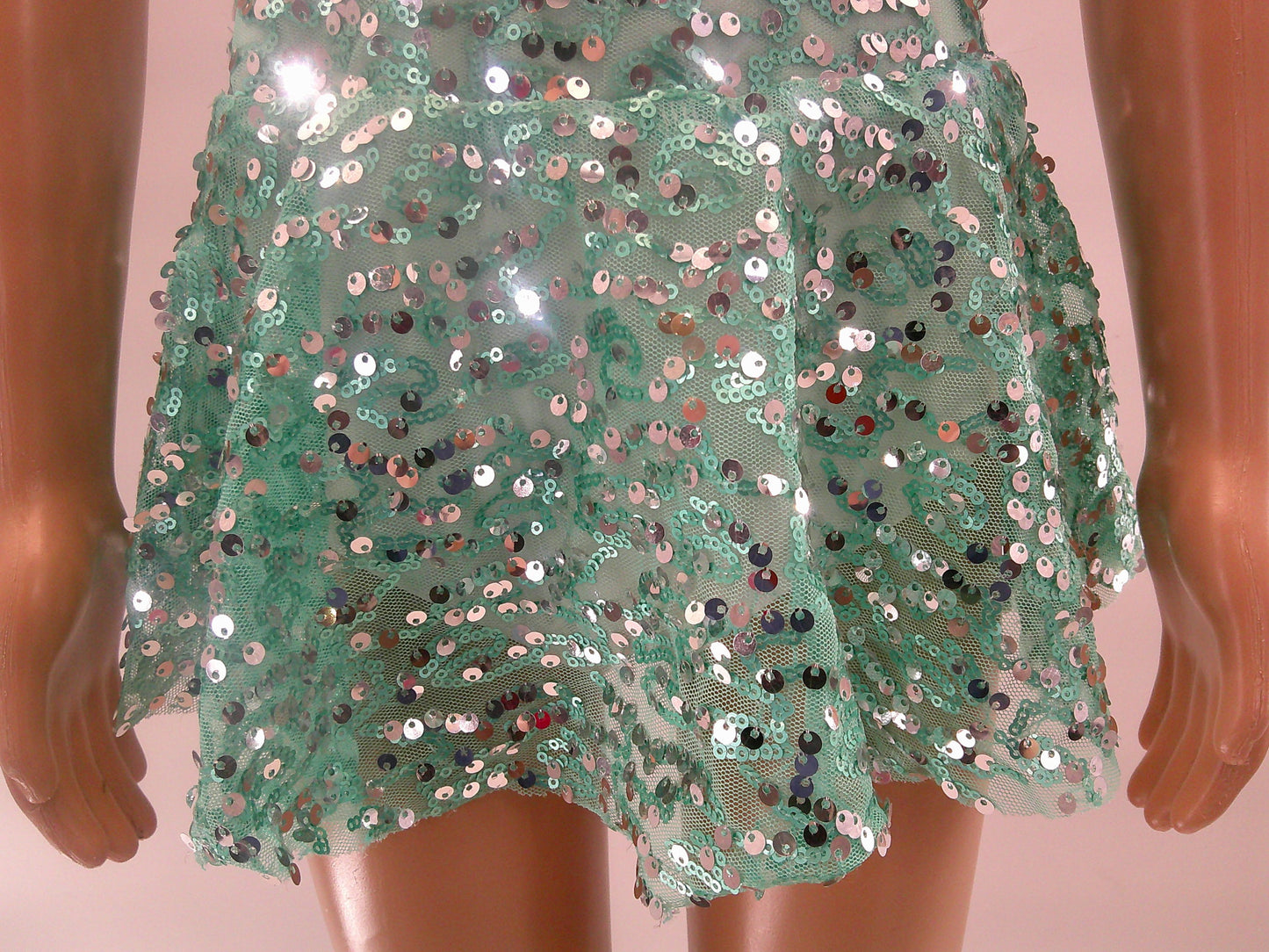 Pre-Owned Costume Small Child Teal Costume Gallery 18312 Jazz Tap Clogging Musical Theater Sequin Dress