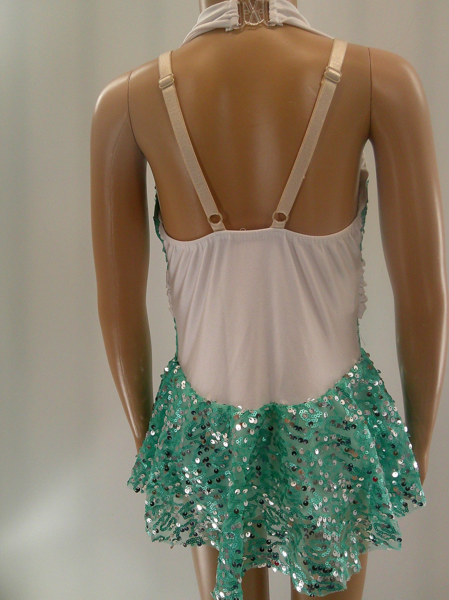 Pre-Owned Costume Small Child Teal Costume Gallery 18312 Jazz Tap Clogging Musical Theater Sequin Dress