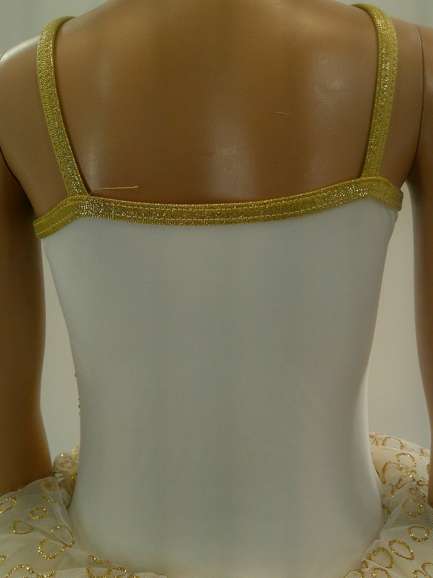 Pre-Owned Costume Tap Small Child Gold Weissman 4978 Tutu Sequin Sparkly Ballet Jazz