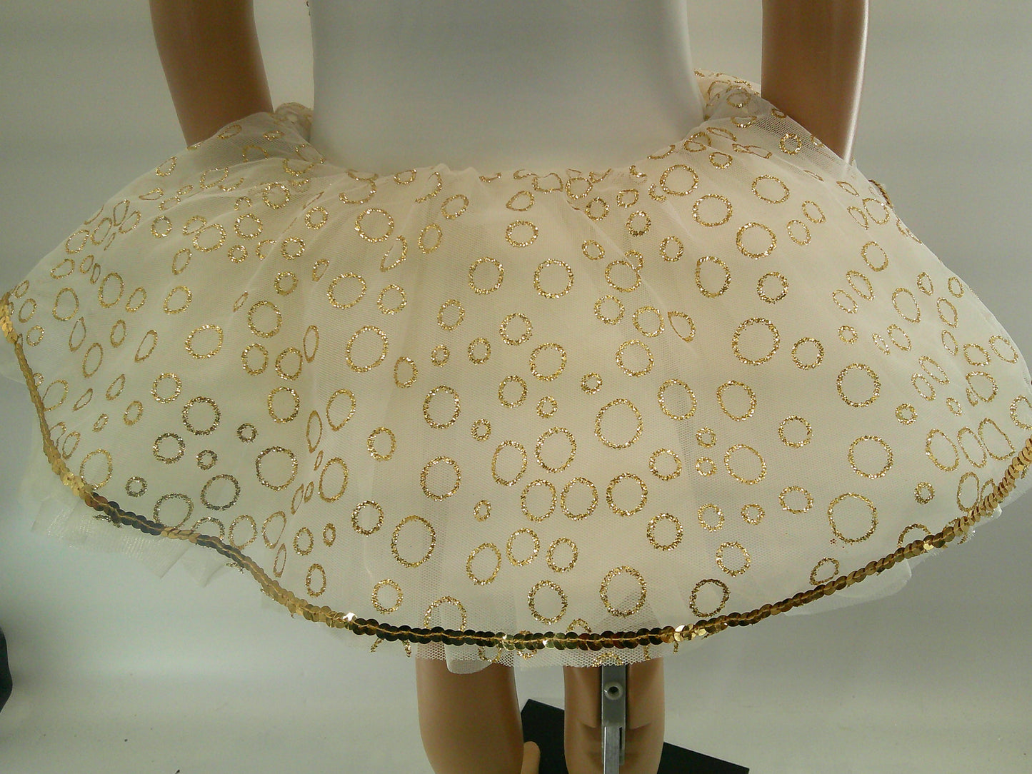 Pre-Owned Costume Tap Small Child Gold Weissman 4978 Tutu Sequin Sparkly Ballet Jazz