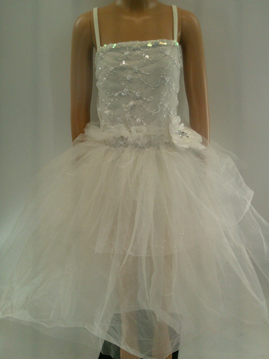Pre-Owned Costume Ballet Small Child White Curtain Call E352 Sparkle Tutu Dress Up Pageant YAGP