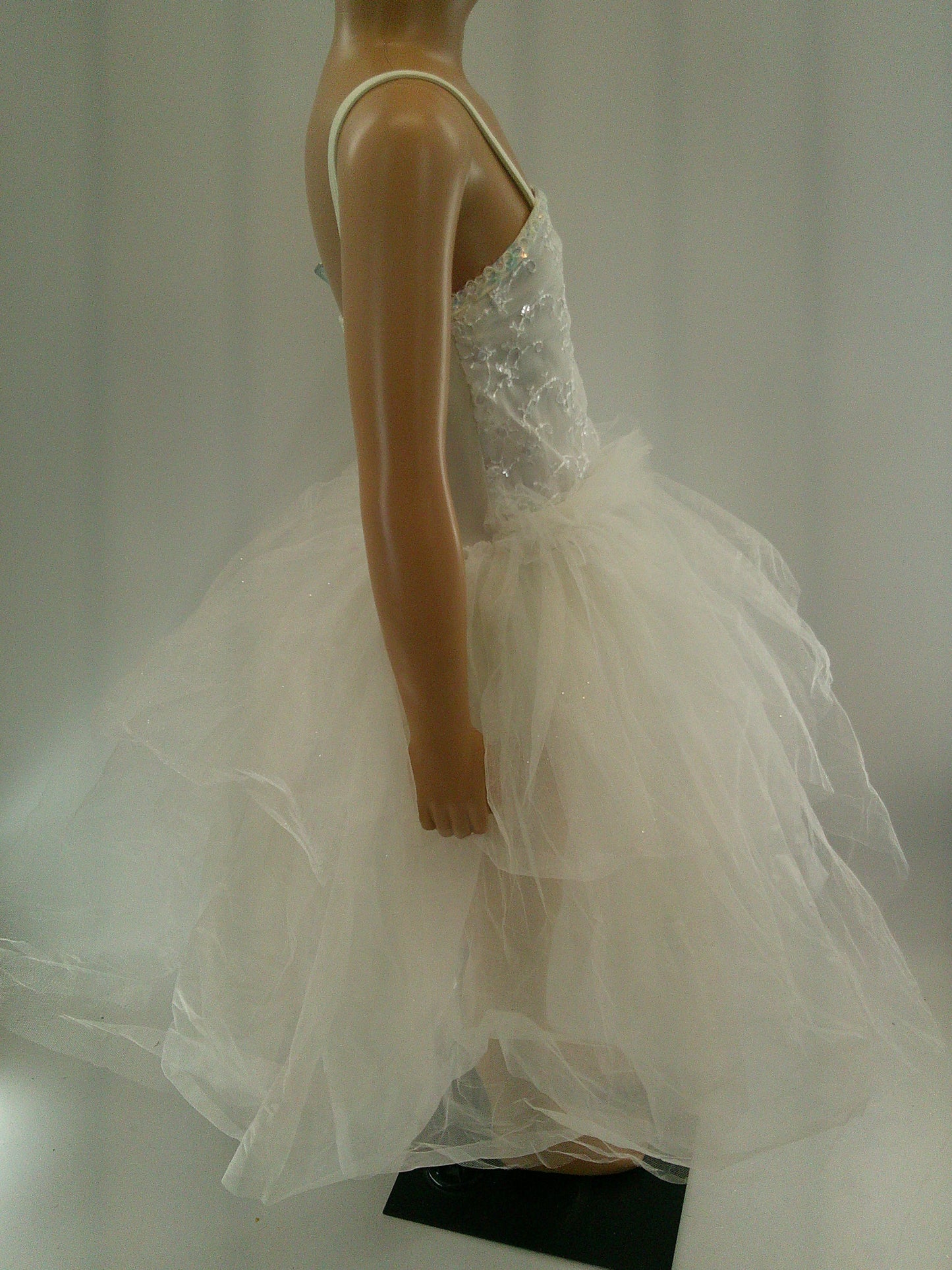 Pre-Owned Costume Ballet Small Child White Curtain Call E352 Sparkle Tutu Dress Up Pageant YAGP