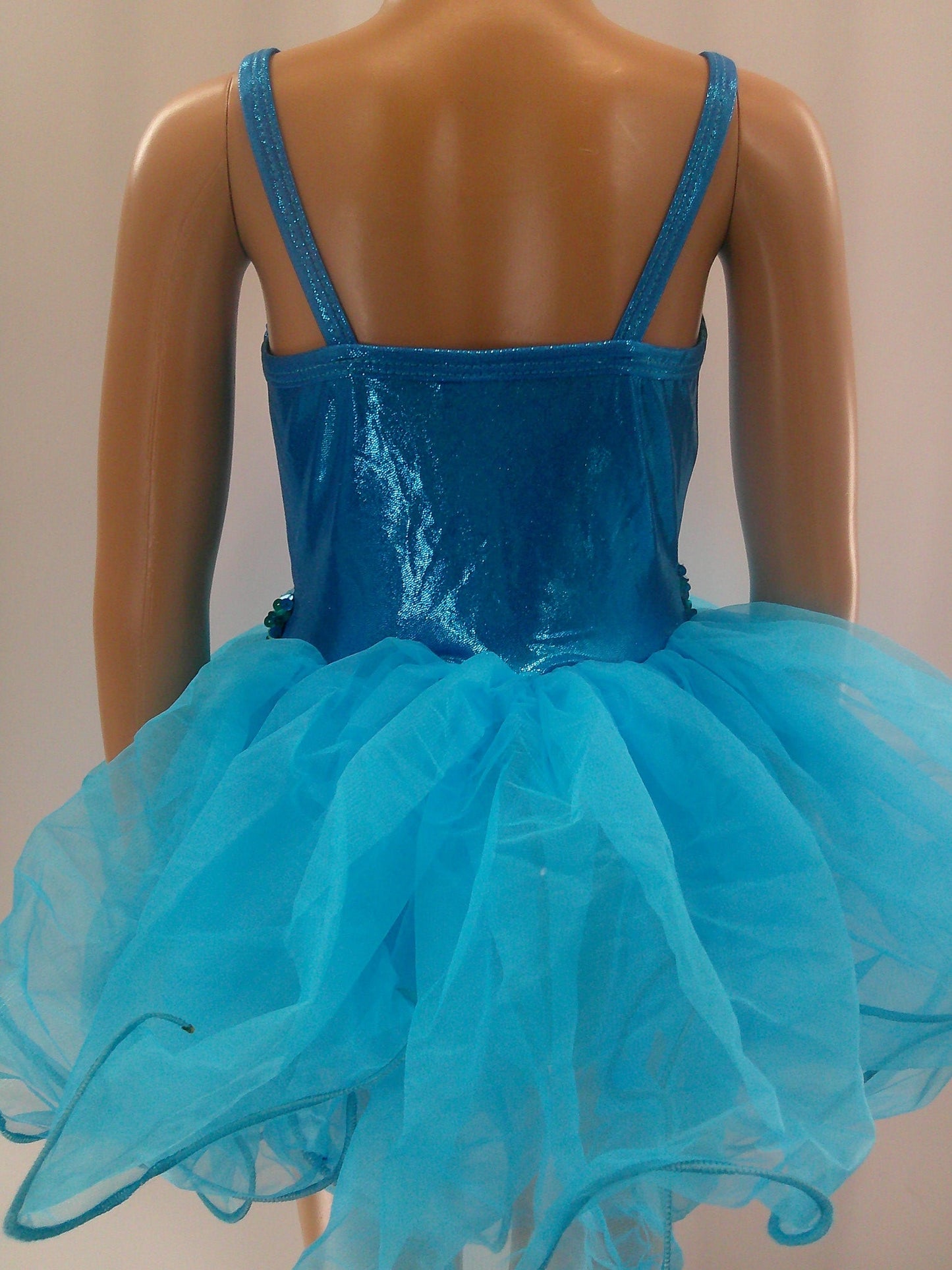 Pre-Owned Costume Jazz Small Child Turquoise A Wish Come True 412 Metallic Tutu Tap Musical Theater Dress Up