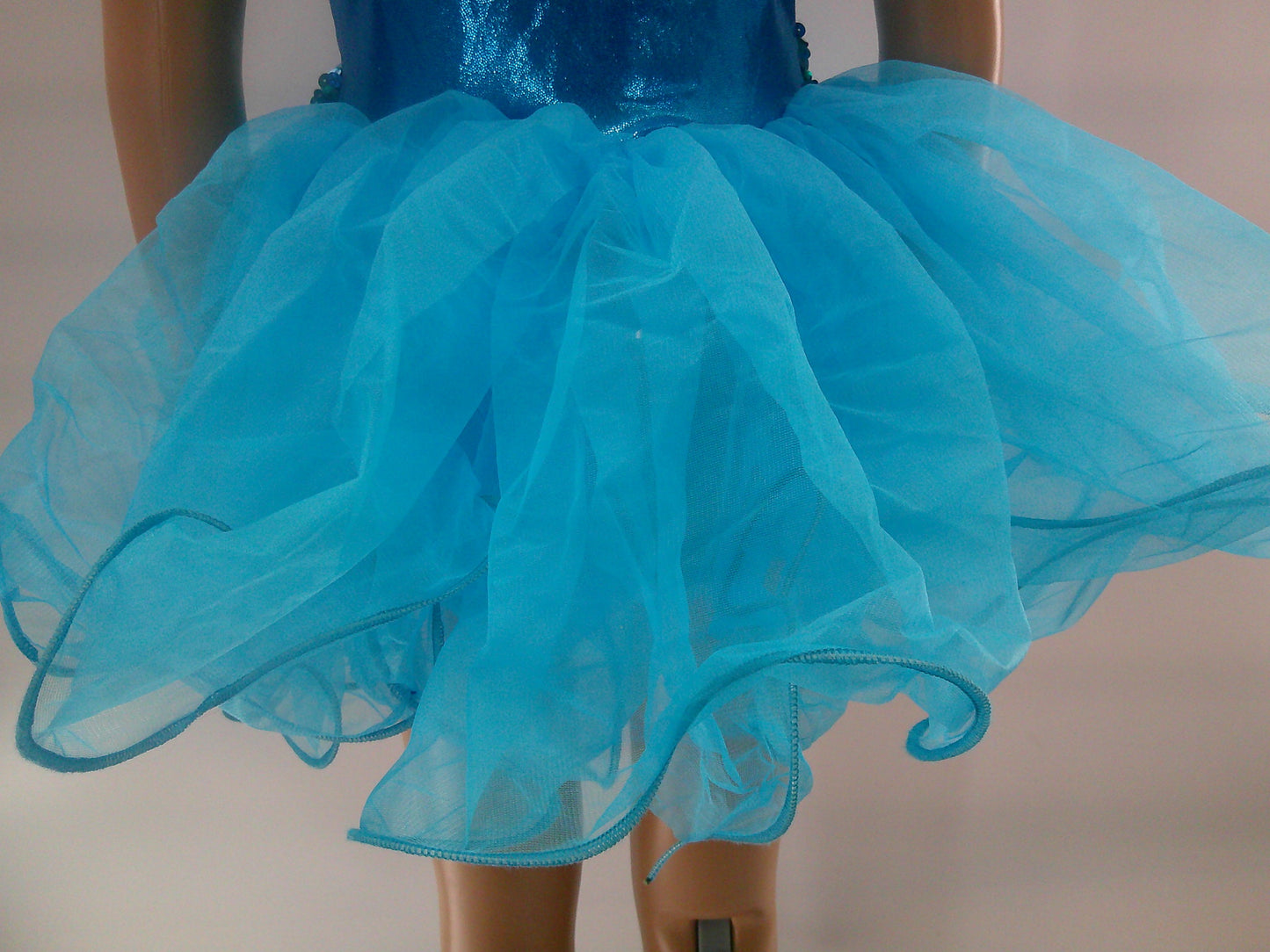 Pre-Owned Costume Jazz Small Child Turquoise A Wish Come True 412 Metallic Tutu Tap Musical Theater Dress Up