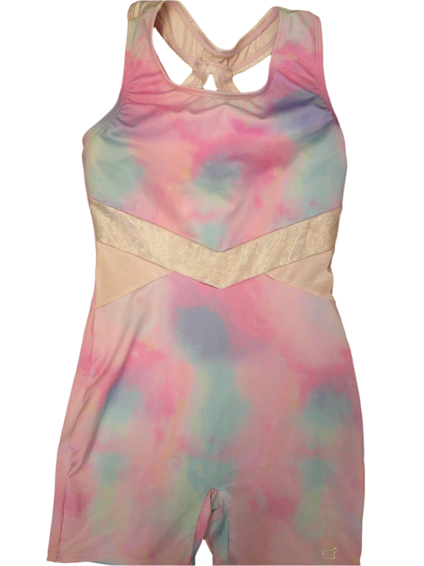 Pre-Owned Gymnastics Leotard More Than Magic Medium Child Pink Silver