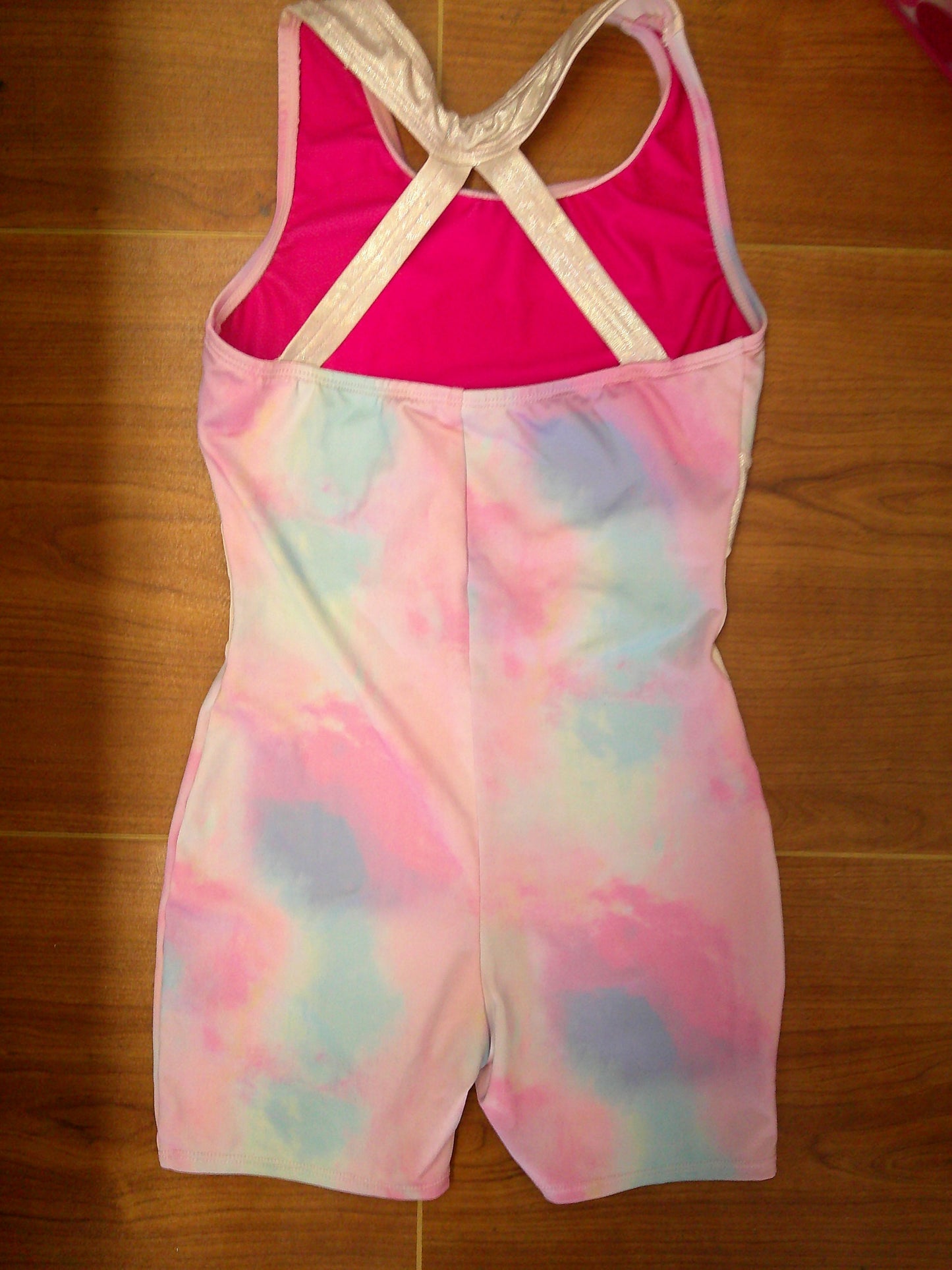 Pre-Owned Gymnastics Leotard More Than Magic Medium Child Pink Silver