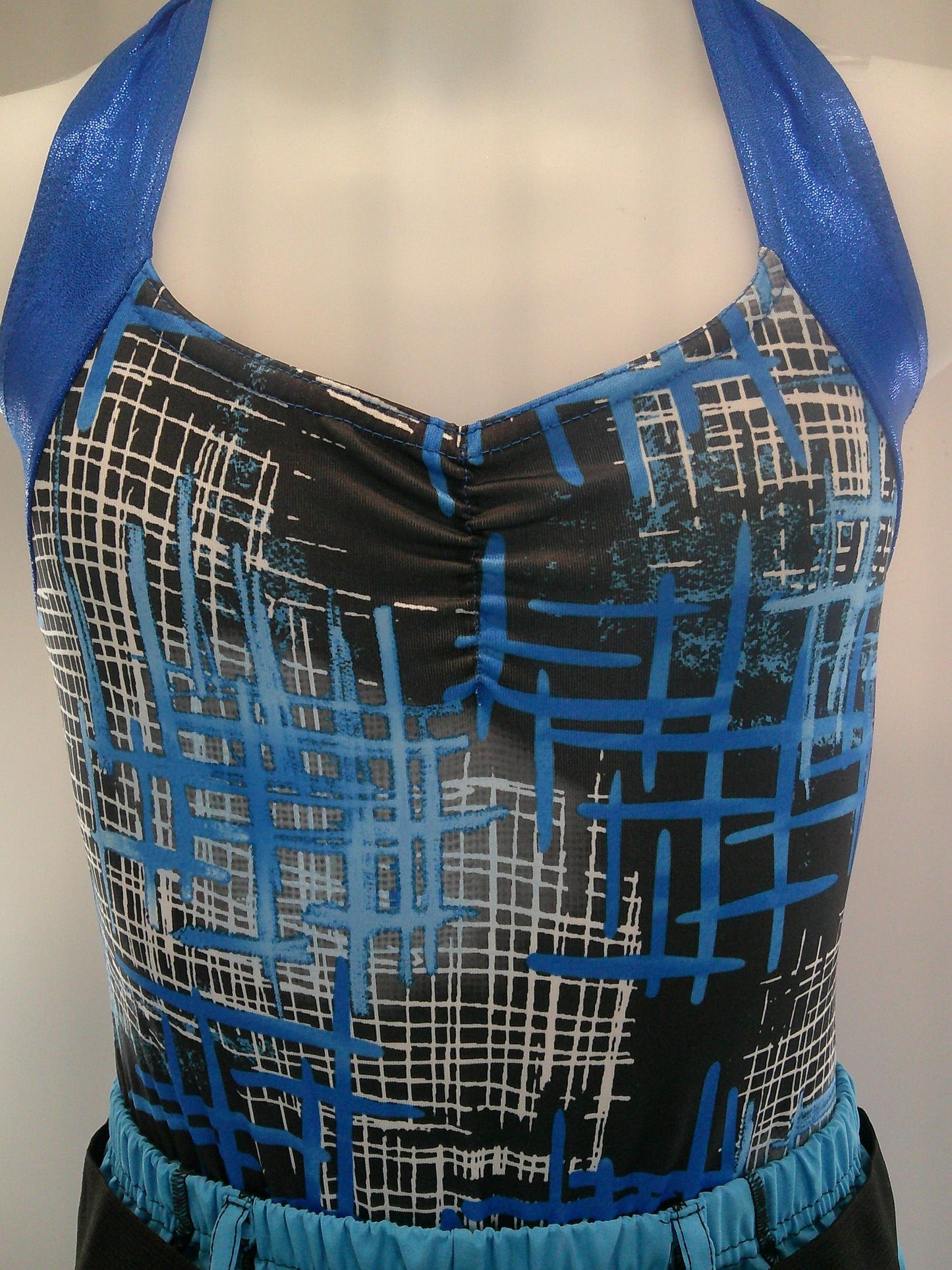 Pre-Owned Costume Hip Hop Large Child Blue A Wish Come True 12709 2 pc Metallic Jazz tap Clogging )