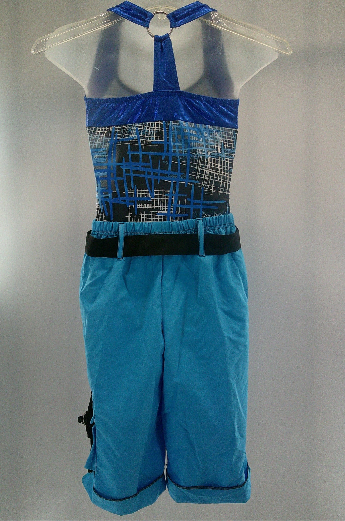 Pre-Owned Costume Hip Hop Large Child Blue A Wish Come True 12709 2 pc Metallic Jazz tap Clogging )