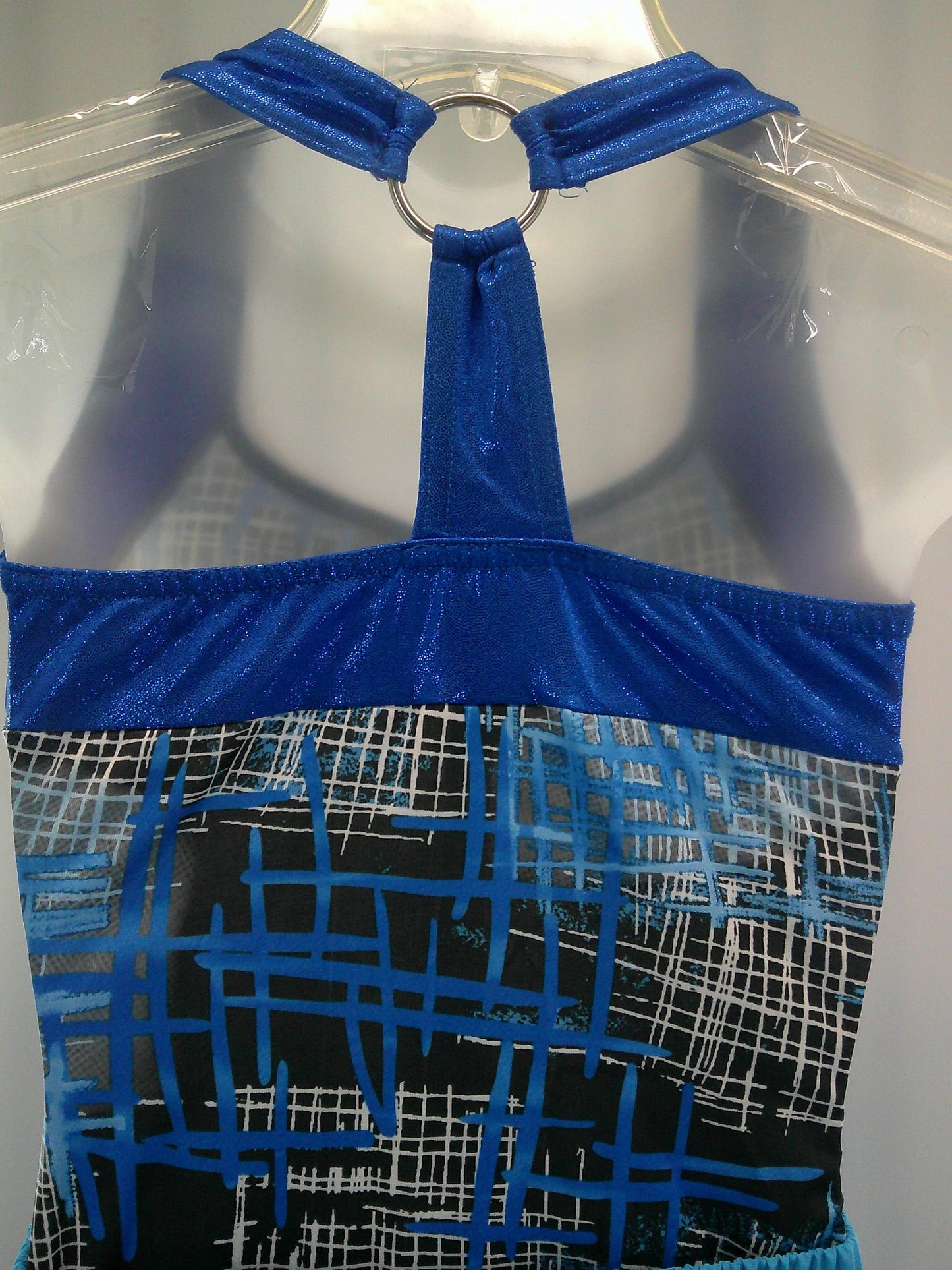 Pre-Owned Costume Hip Hop Large Child Blue A Wish Come True 12709 2 pc Metallic Jazz tap Clogging )