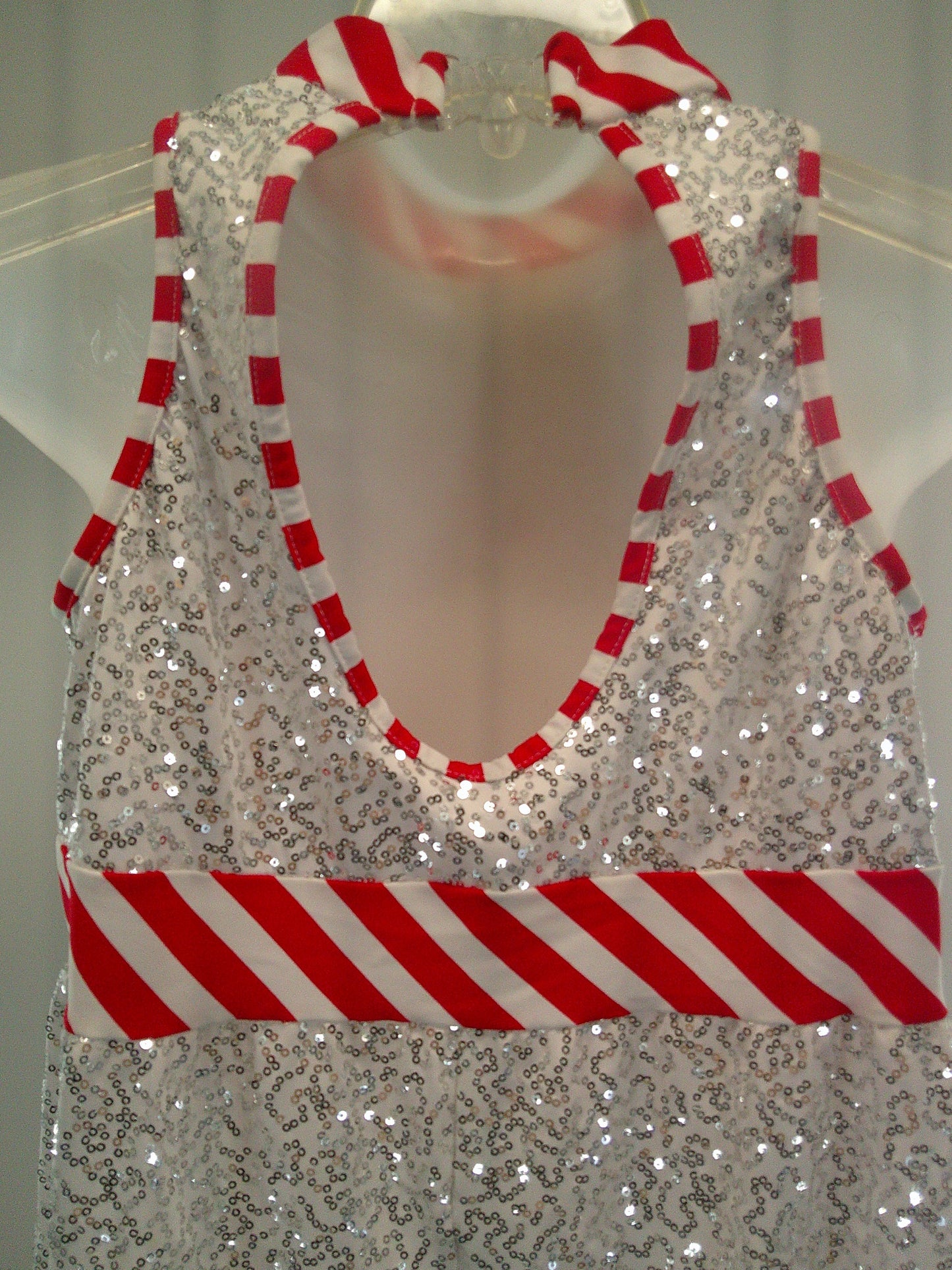 Pre-Owned Costume Jazz XXL Child White ArtStone 26004 Romper Snowman Sequin Tap Musical Theater