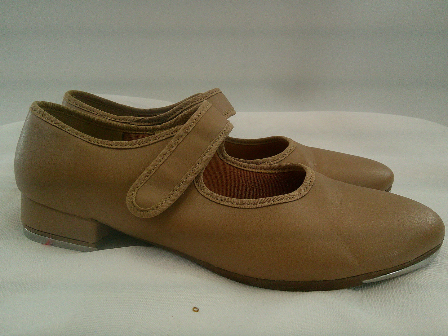 Pre-Owned Tap Shoes SoDanca Adult 7M Mary Jane Leather Loop Strap