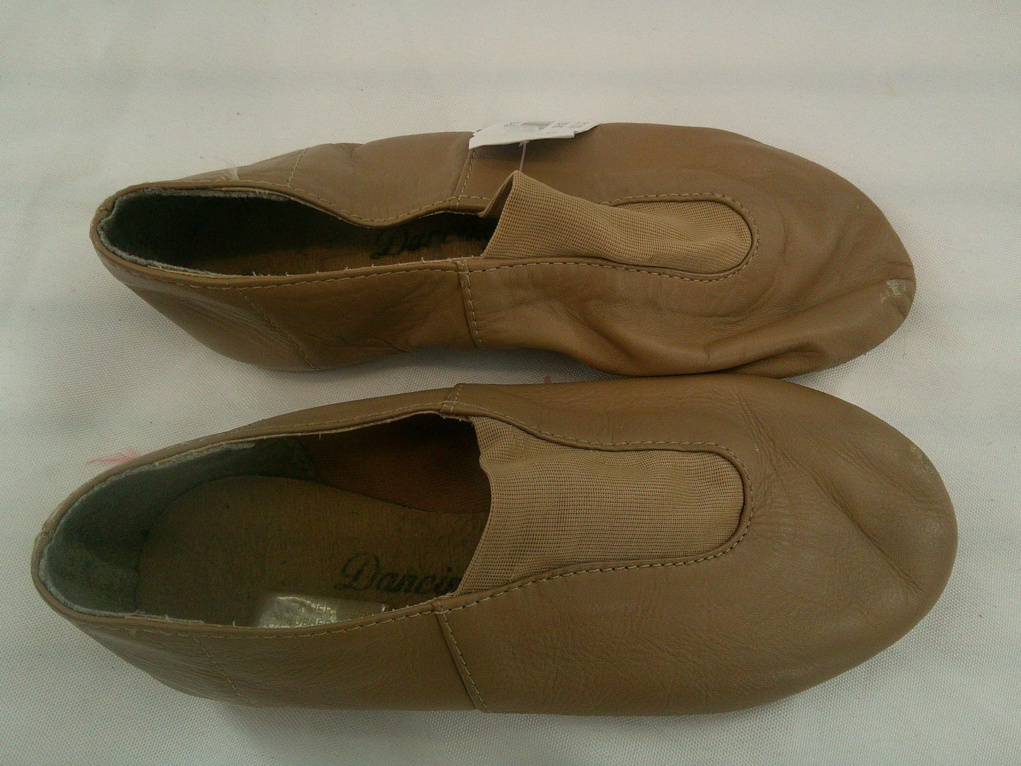 Pre-Owned Jazz Shoes Dancing Fair Big Kid 1.5M Top Elastic Leather Slip On