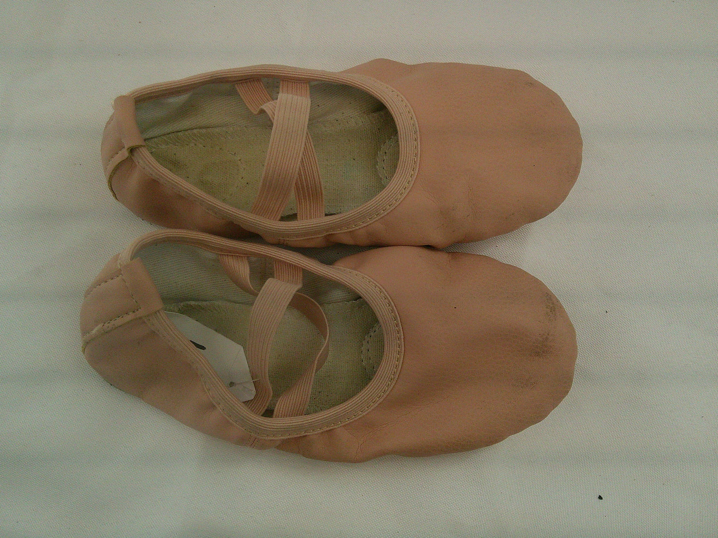 Pre-Owned Ballet Shoes Generic Kids 12M No Tie Leather Cross Straps Split Sole