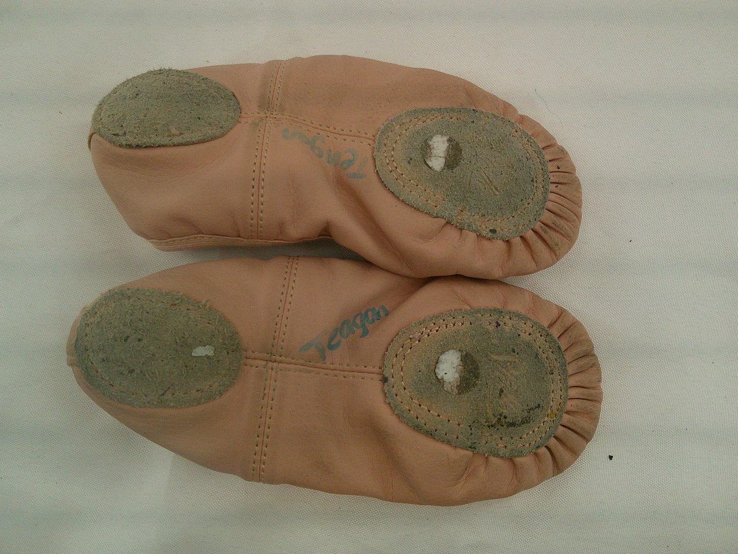 Pre-Owned Ballet Shoes Generic Kids 12M No Tie Leather Cross Straps Split Sole