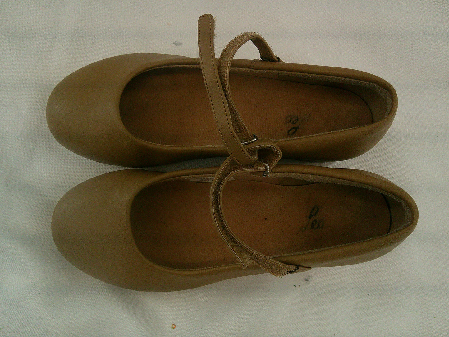 Pre-Owned Tap Shoes Leo's Girl's 5M Mary Jane Leather Easy Strap