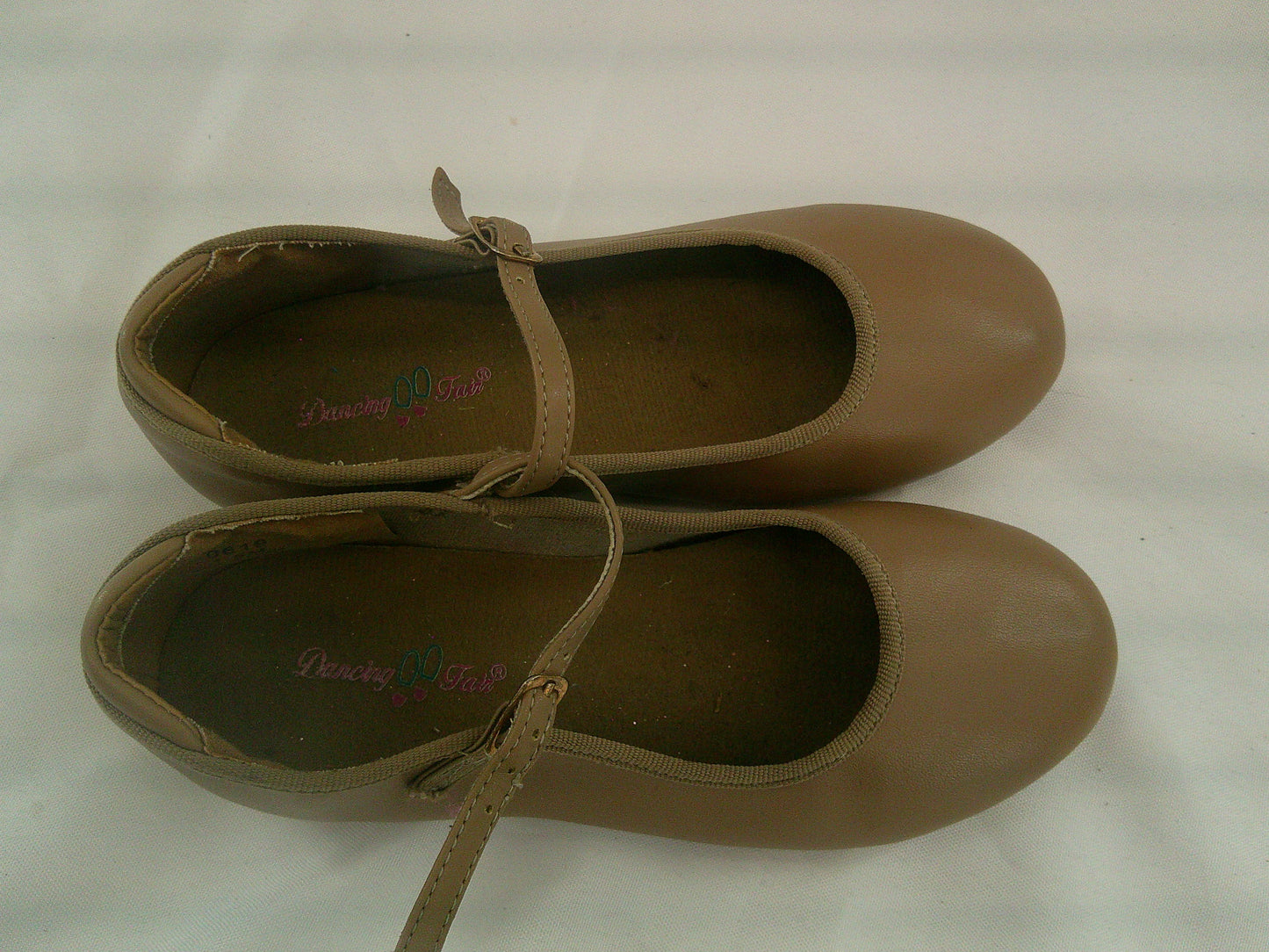 Pre-Owned Tap Shoes Dancing Fair Girl's 1.5M Mary Jane Leather Buckle