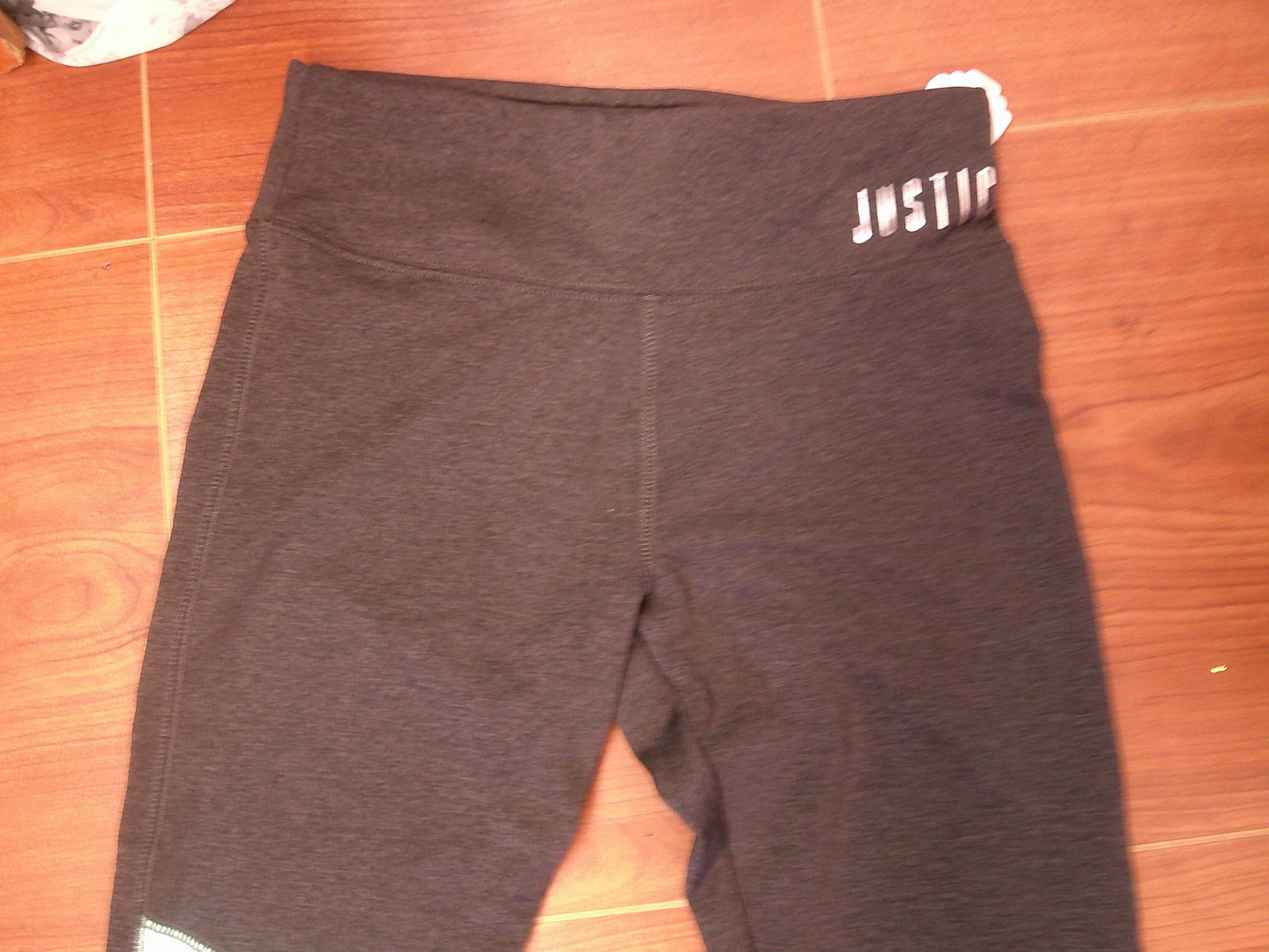 Pre-Owned Leggings Justice XL Child 14 Gray Teal