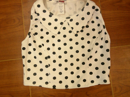 Pre-Owned Crop Top Medium Adult Polka Dot Tag1080 Style 11860 Jazz Tap Musical Costume