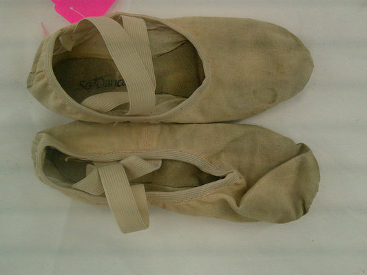 Pre-Owned Ballet Shoes So Danca Adult 5.5D Canvas Crossing Straps Split Sole