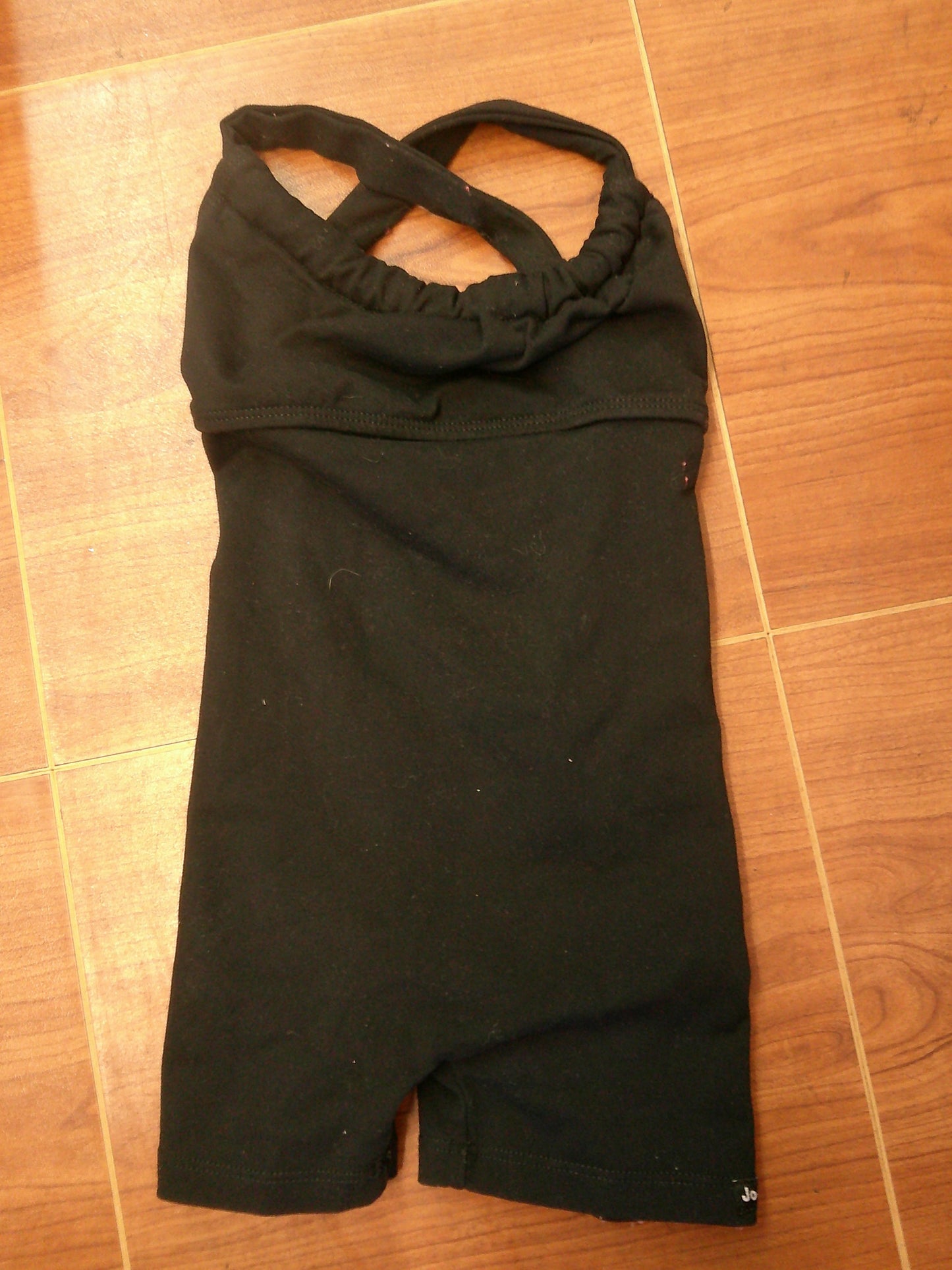 Pre-Owned Unitard Black Medium Child Jo+Jax crossing Tie Back