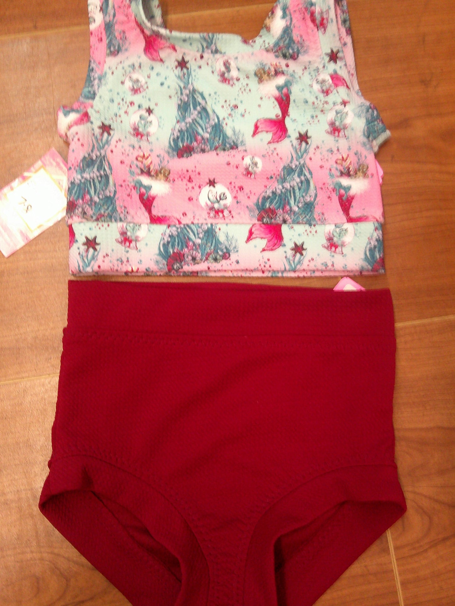 Pre-Owned Set Shorts/Top Summer Sky Mermaid Pink Jazz Acro