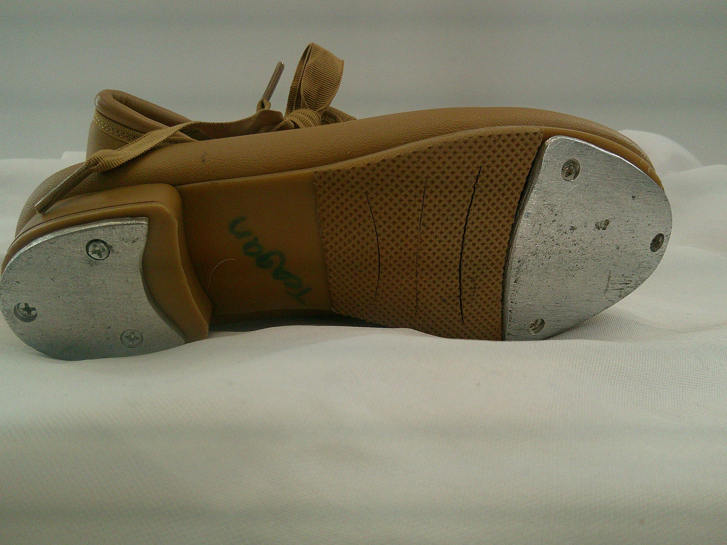 Pre-Owned Buck Clogging Shoes Steven Stompers Kids 2M Oxford Leather Split Sole
