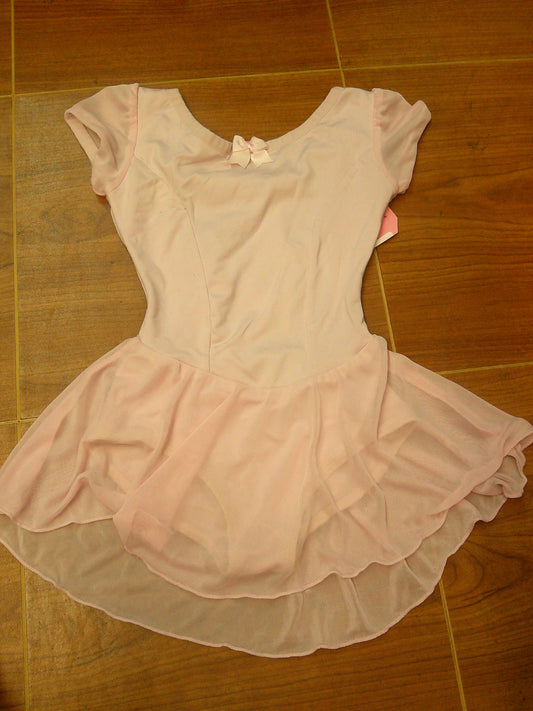 Pre-Owned Leotard Dress Pink Small Child Capezio Puff Sleeve