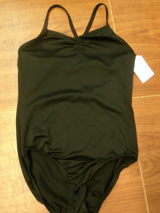 Pre-Owned Leotard Large Child Black Moret Lycra Camisole Crossing Back Straps