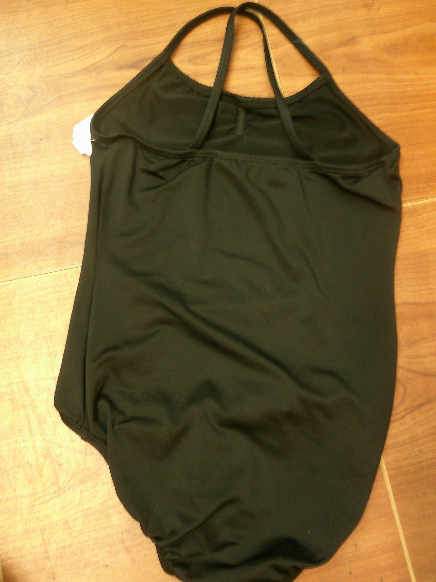 Pre-Owned Leotard Large Child Black Moret Lycra Camisole Crossing Back Straps