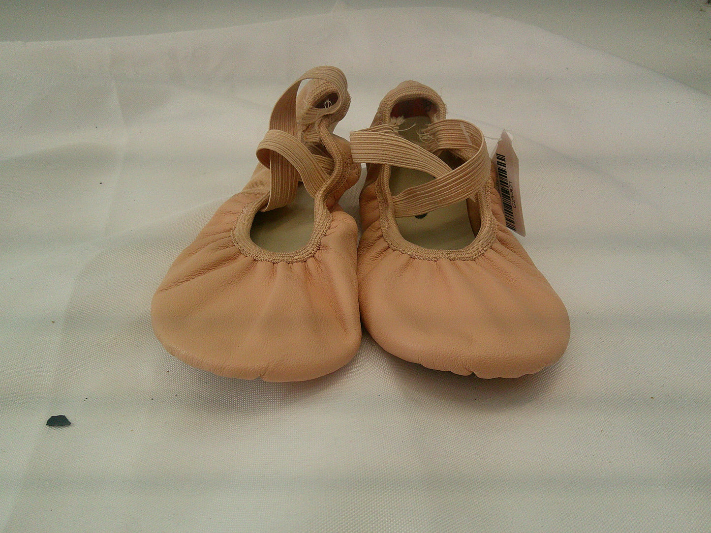 Pre-Owned Ballet Shoes DanzNMotion 397 Child 1M Leather Stretch Cross Strap Split Sole