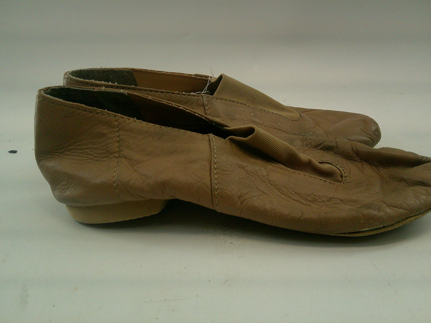 Pre-Owned Jazz Shoes Dancing Fair Big Kid 4M Top Elastic Leather Slip On
