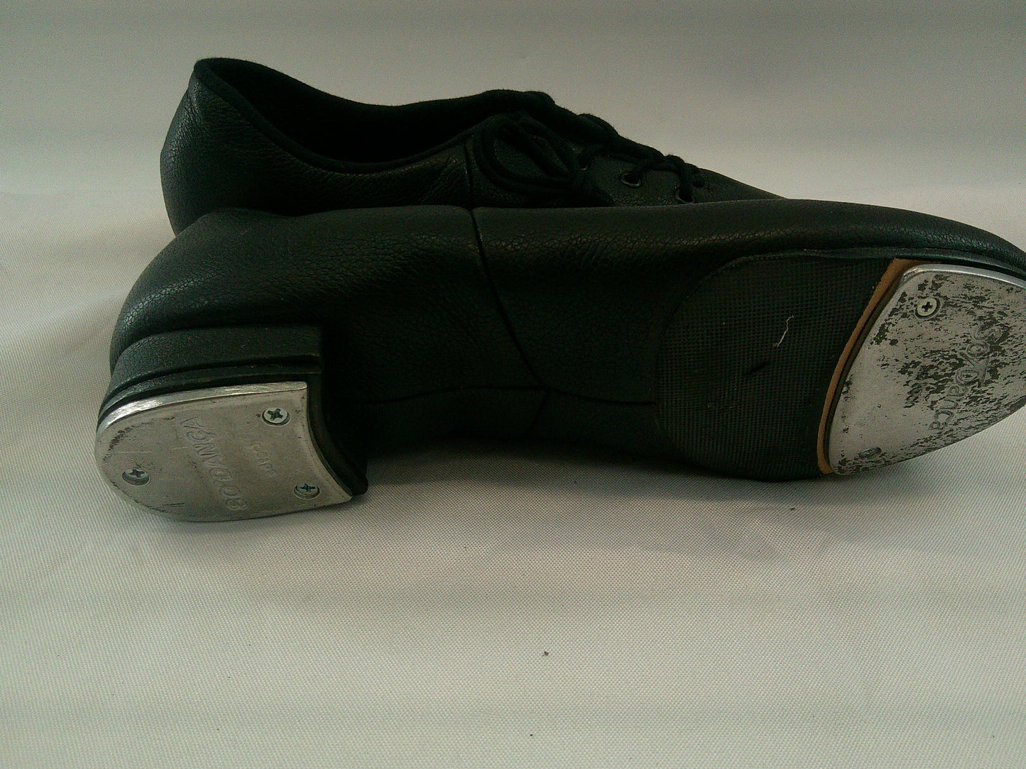 Pre-Owned Tap Shoes SoDanca Adult 7.5M Oxford Leather Lace Up Split Sole