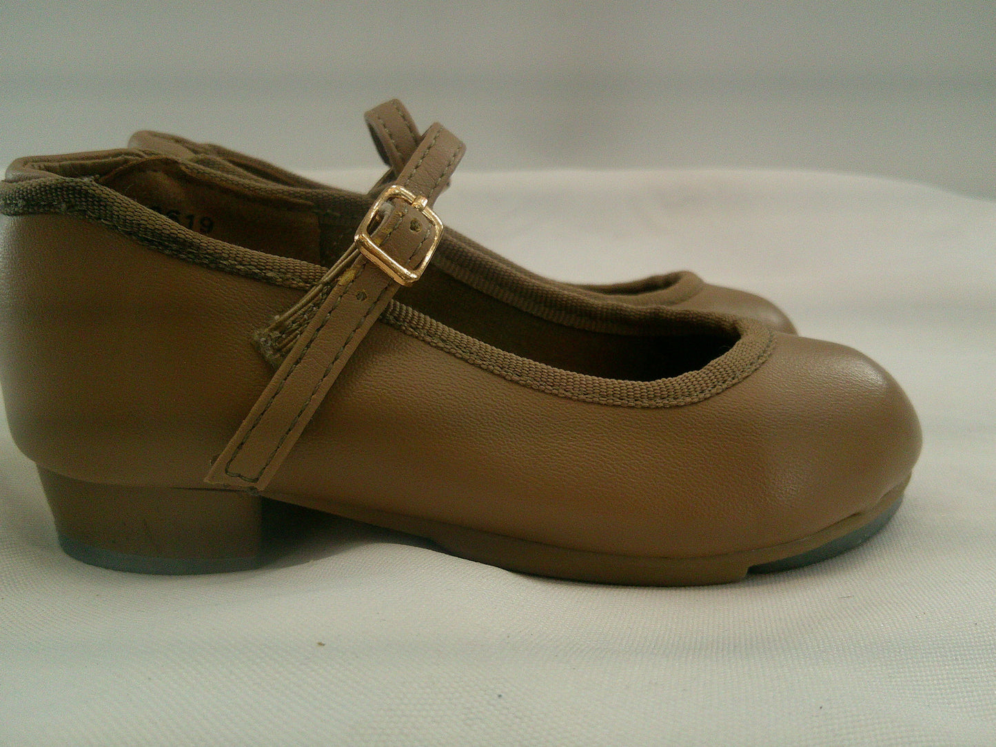 Pre-Owned Tap Shoes Dancing Fair Toddler 7M Mary Jane Leather Buckle