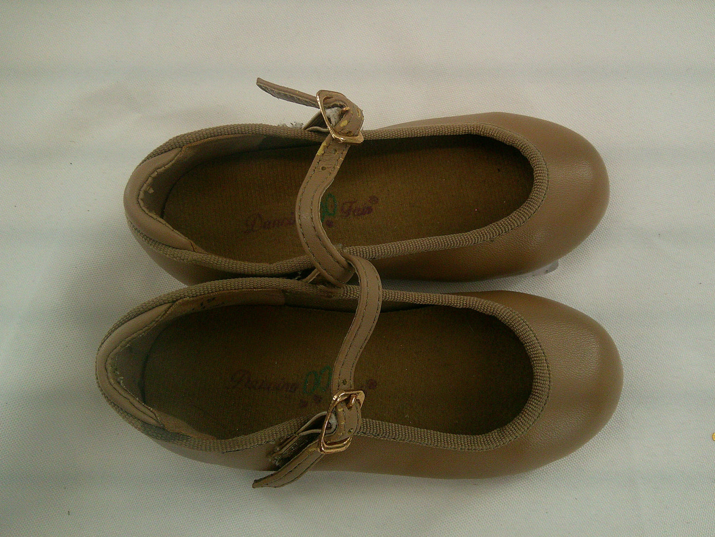 Pre-Owned Tap Shoes Dancing Fair Toddler 7M Mary Jane Leather Buckle