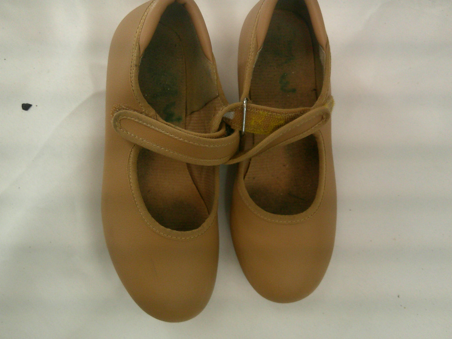 Pre-Owned Tap Shoes Child 13.5 Tan Mary Jane Leather Loop Strap