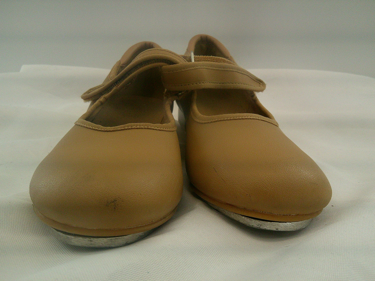 Pre-Owned Tap Shoes Child 3 Tan Mary Jane Leather Loop Strap