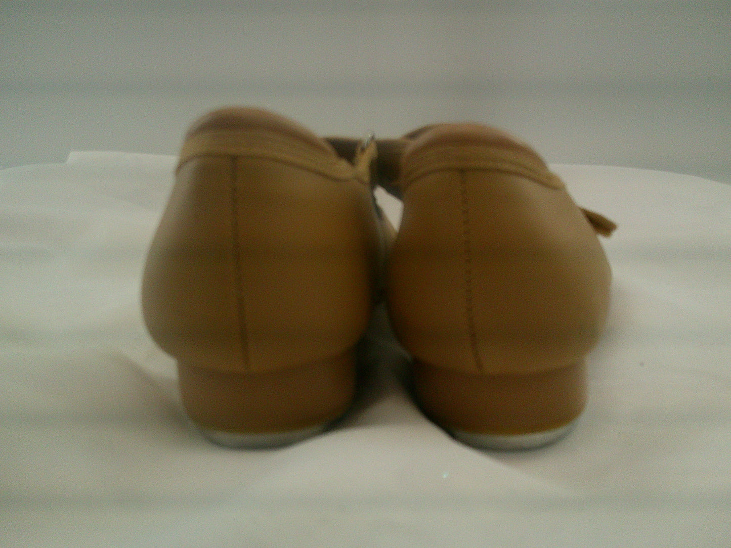 Pre-Owned Tap Shoes Child 3 Tan Mary Jane Leather Loop Strap