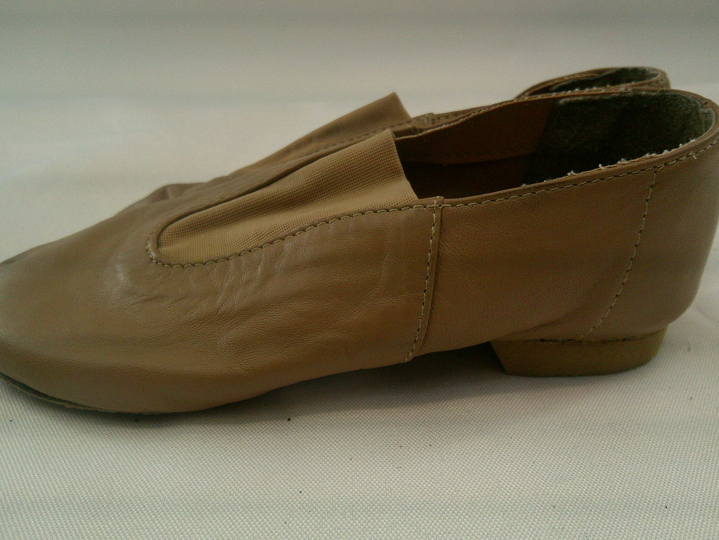 Pre-Owned Jazz Shoes Dancing Fair Big Kid 1M Top Elastic Leather Slip On