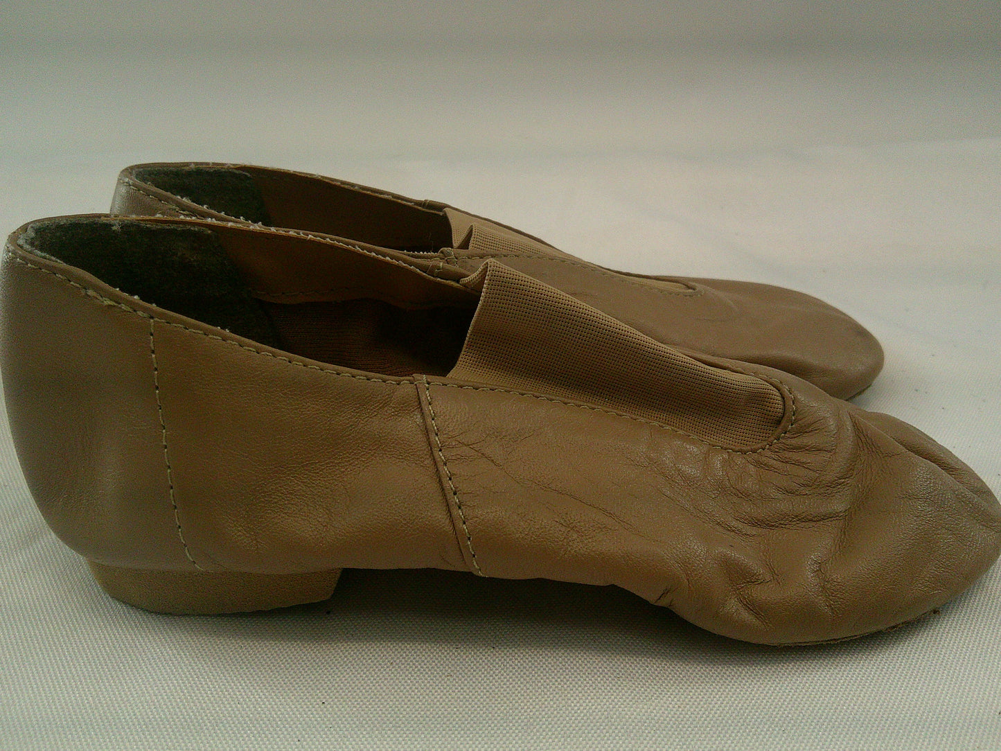 Pre-Owned Jazz Shoes Dancing Fair Big Kid 1M Top Elastic Leather Slip On