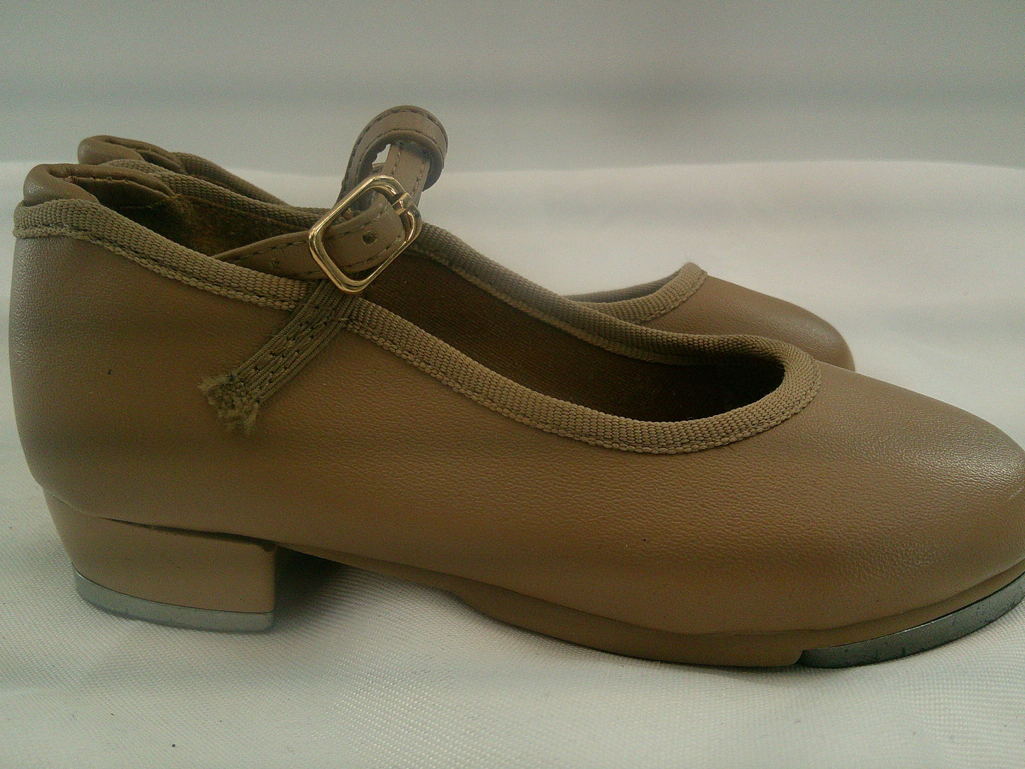 Pre-Owned Tap Shoes Dancing Fair Toddler 8.5M Mary Jane Leather Buckle