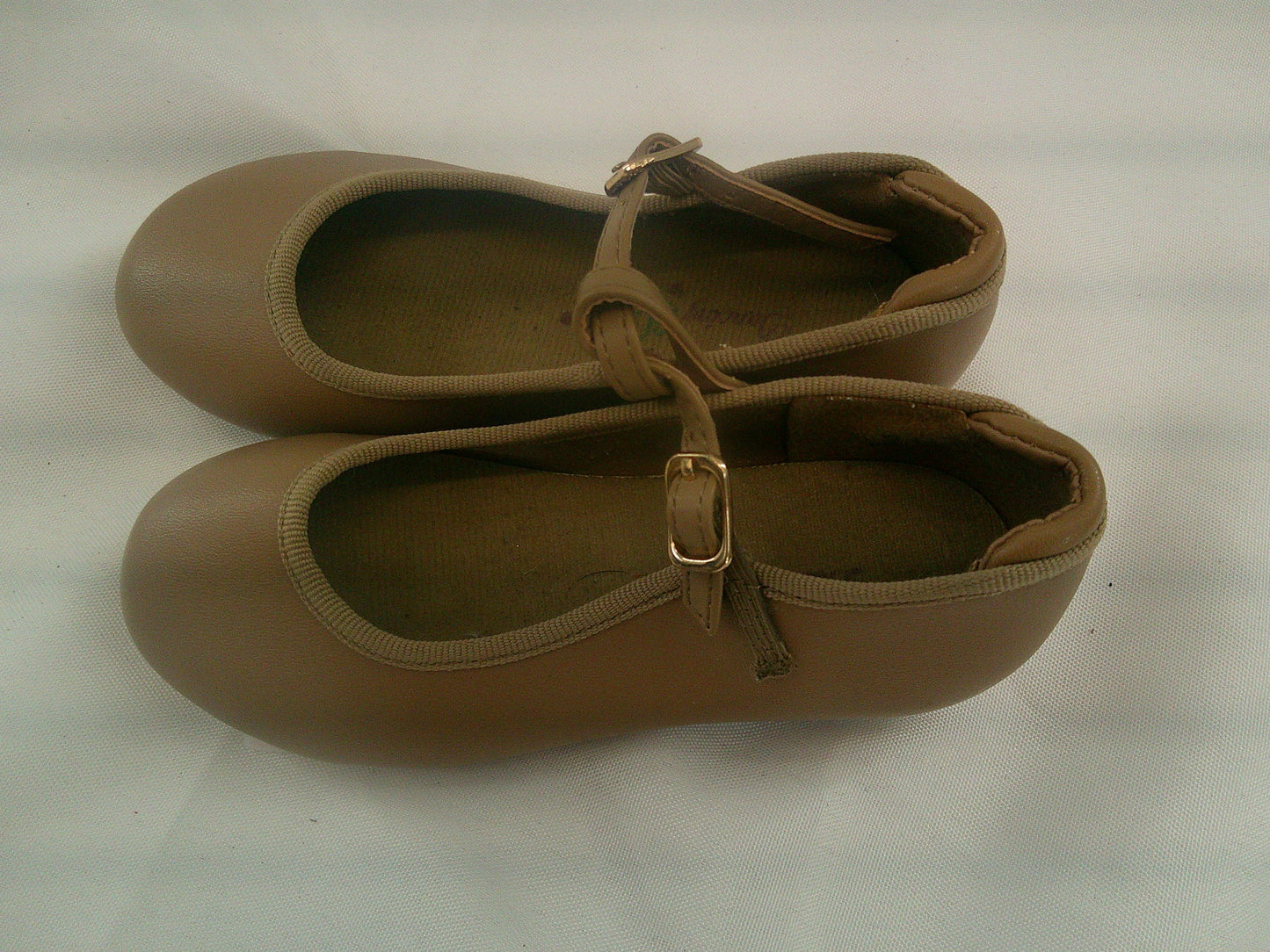 Pre-Owned Tap Shoes Dancing Fair Toddler 8.5M Mary Jane Leather Buckle