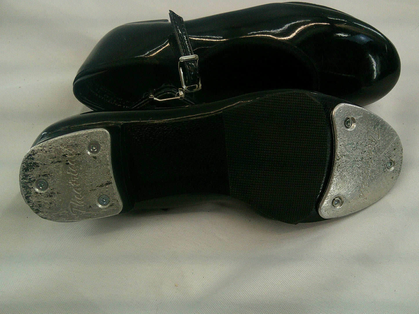 Pre-Owned Tap Shoes Theatricals Black 12.5M Leather Slide Buckle