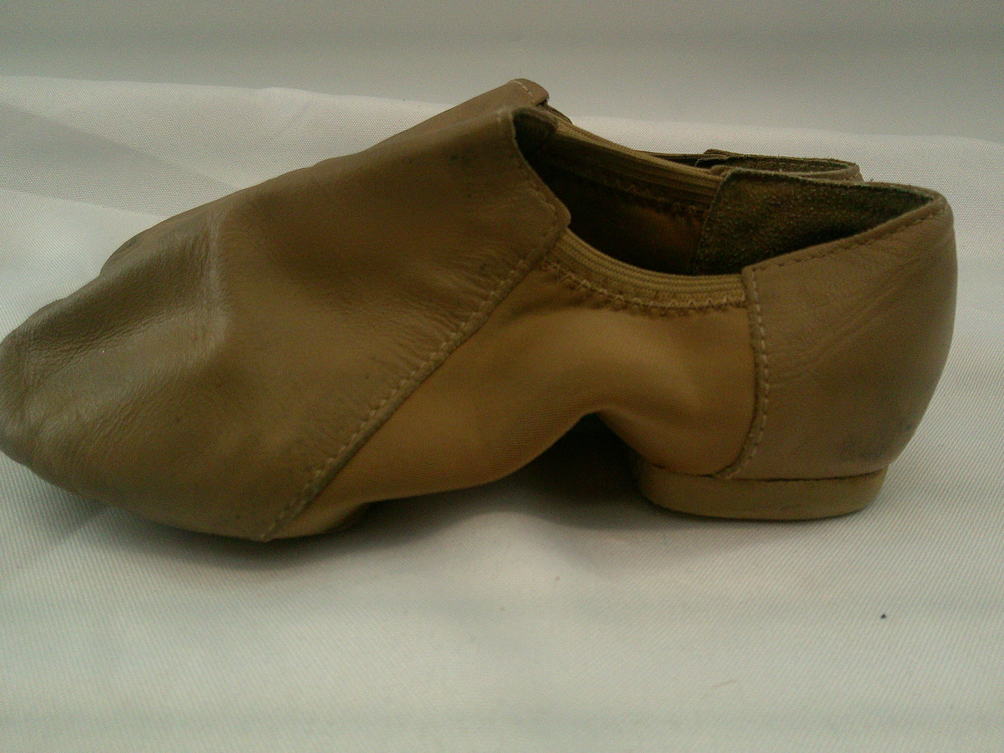 Pre-Owned Jazz Shoes So Danca JZ43Tan Child 1M Pull On Leather Split Sole