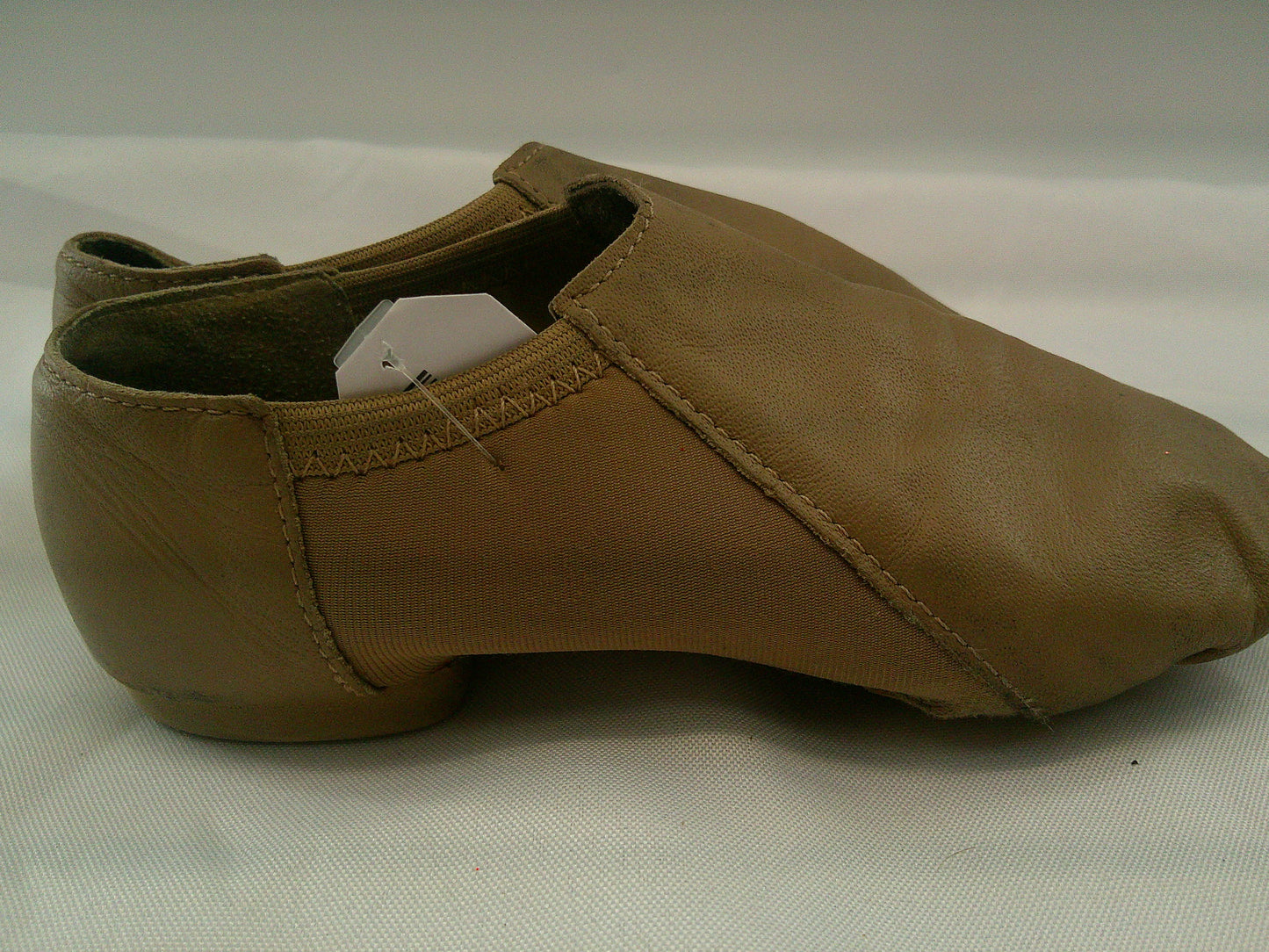 Pre-Owned Jazz Shoes So Danca JZ43Tan Child 1M Pull On Leather Split Sole