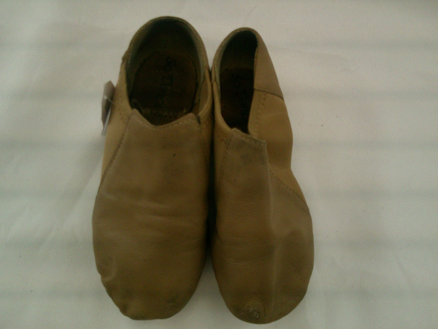 Pre-Owned Jazz Shoes So Danca JZ43Tan Child 1M Pull On Leather Split Sole