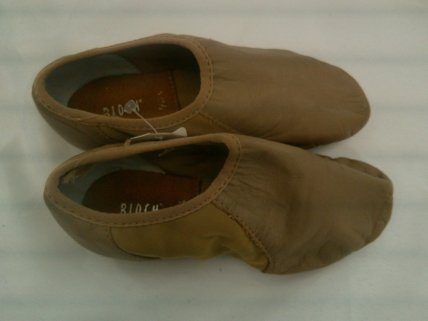 Pre-Owned Jazz Shoes Bloch Child 1.5M Tan Leather Slip On Split Sole